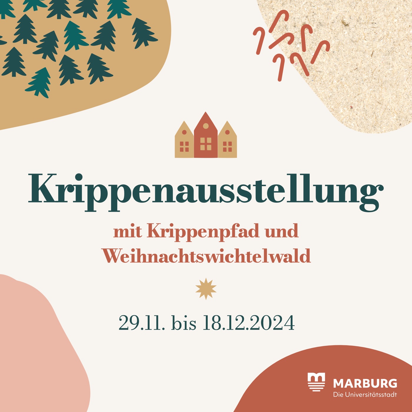 Wort-Bild-Marke Krippenausstellung mit Krippenpfad und Weihnachtswichtelwald, 29.11. bis 18.12.
